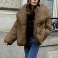 thumbnail image 7 of Pincandy Women's Faux Fur Coat Fluffy Faux Fur Jacket Long Sleeve Lapel Furry Winter Jackets Shaggy Parka Short Coat, 7 of 7