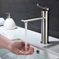 thumbnail image 4 of Single Handle Sink Vanity Bathroom Faucet,Brushed Nickel Stainless Steel Bath Faucets Bathroom Sink Faucets, 4 of 8