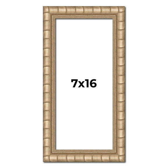 7x16 Frame Silver Real Wood Picture Frame Width 1.5 inches | Interior Frame Depth 0.5 inches |