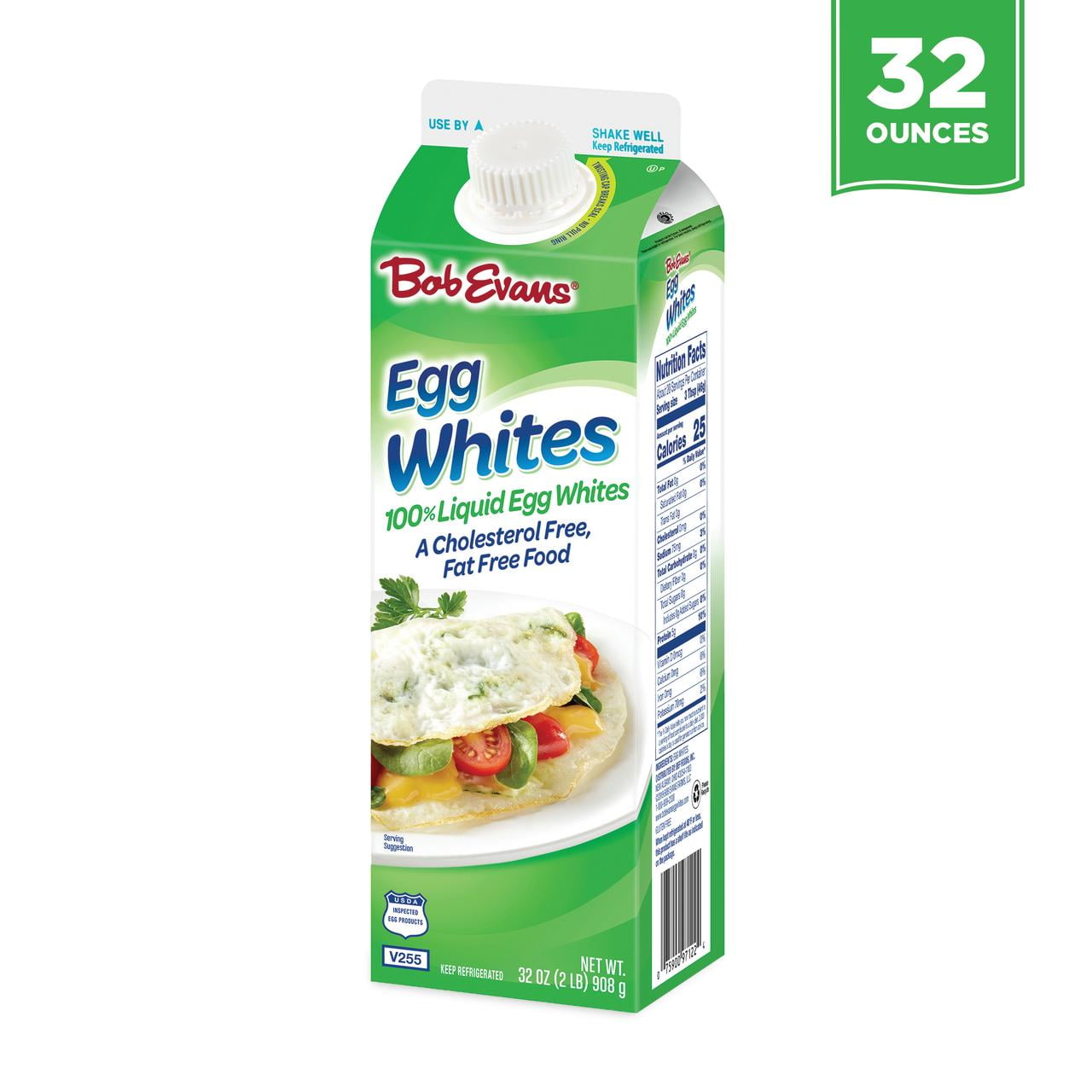 Bob Evans 100% Liquid Egg Whites, 32 oz, Pack of 1