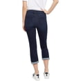 thumbnail image 2 of Nydj Womens Roll Cuffs Chloe Skinny Capri Jeans Rapture 0, 2 of 3
