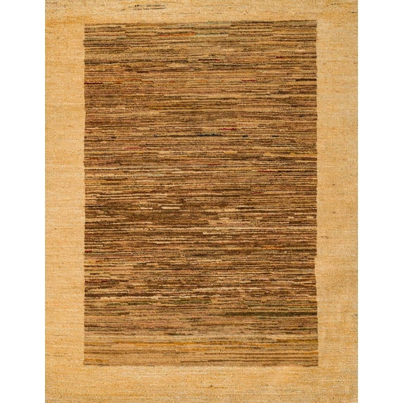 Ahgly Company Machine Washable Indoor Rectangle Abstract Beer Orange Area Rugs, 8' x 10'