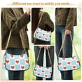 thumbnail image 4 of FORMRS Womens Shoulder Bag with Chain Strap Clutch Purse Cute Tote Handbag, Light Blue Checkered Heart, 4 of 7