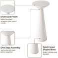 thumbnail image 4 of Hanyu Farmhouse Tall Pedestal End Table Small Solid Wood Martini Table Plant Stand Modern Round Drink Table for Small Space Living Room, White, 4 of 15