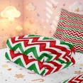 thumbnail image 6 of Manfei Festive Stripes Zipper Twin Comforter Sets with Fitted Sheet and 2 Pillowcases,Traditional Christmas Zipper Bedding Set,Red Green,Christmas Reversible,4pcs, 6 of 8