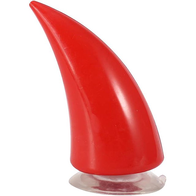 Decoración para casco de motocicleta de 2 piezas, bocina para casco de motocicleta, para motocicleta (rojo)