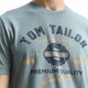 thumbnail image 3 of TOM TAILOR Camiseta para hombre - Camiseta con logotipo, cuello redondo, corte regular, algodón, estampado Verde menta M (Medium), 3 of 6