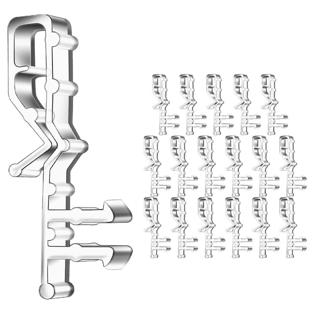 HLONK 18pcs Hidden Channel Valance Clips Window Blinds Retainer Holder Clip Curtain Accessories