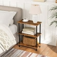thumbnail image 4 of HOOBRO End Table 3-Layer Open Shelves Nightstand Bedroom Living Room Brown BF48BZ01US, 4 of 7