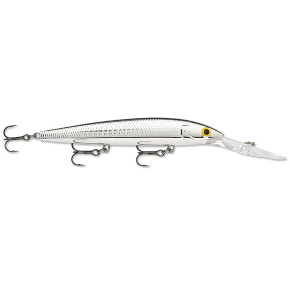Rapala Down Deep Husky Jerk 4 3/4" Fishing Lure, Pure Chrome, 1/2 Oz., DHJ12PCH