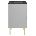 thumbnail image 3 of Modway Daybreak 24" Rubberwood MDF Particleboard Bathroom Vanity - Gray/Black, 3 of 8