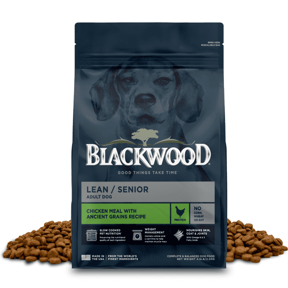 Blackwood Dry Dog Food Lean/Senior Chicken Meal with Ancient Grains 4.5 lb.