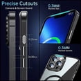 thumbnail image 3 of Transparent Magnetic Case Designed for Apple iPhone 12 Pro Max Clear Magnetic Case for Rugged Shockproof Strong Magnetic Military Grade Drop Protection Phone Case for Apple iPhone 12 Pro Max, Black, 3 of 6