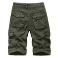 thumbnail image 3 of uikmnh Pants for Men's Summer Wash Solid Color Casual Cotton Sports Pocket Six Division Shorts Size:34, 3 of 4