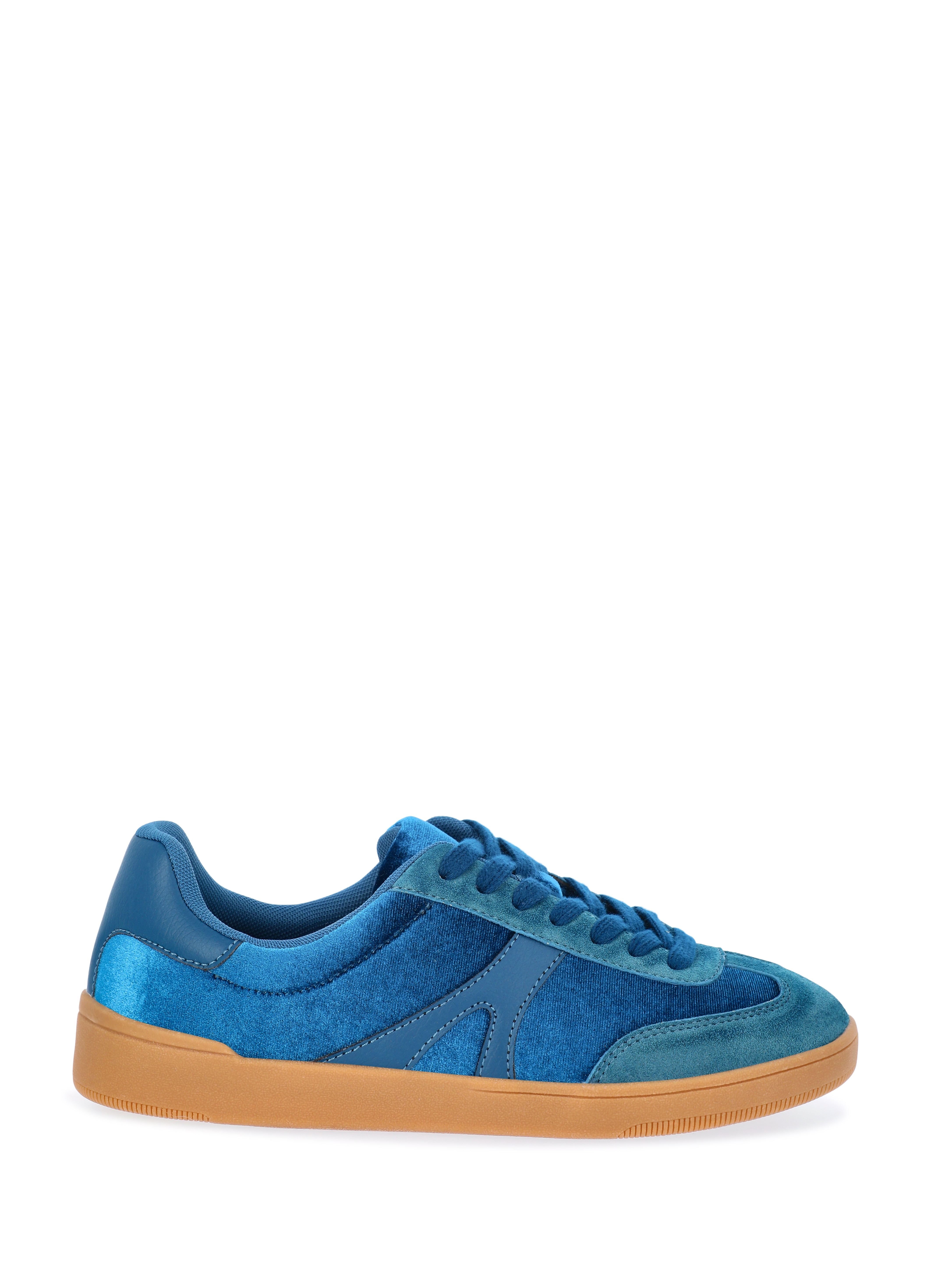 No Boundaries Velvet and Faux Suede Gum Sole Sneakers, Women's