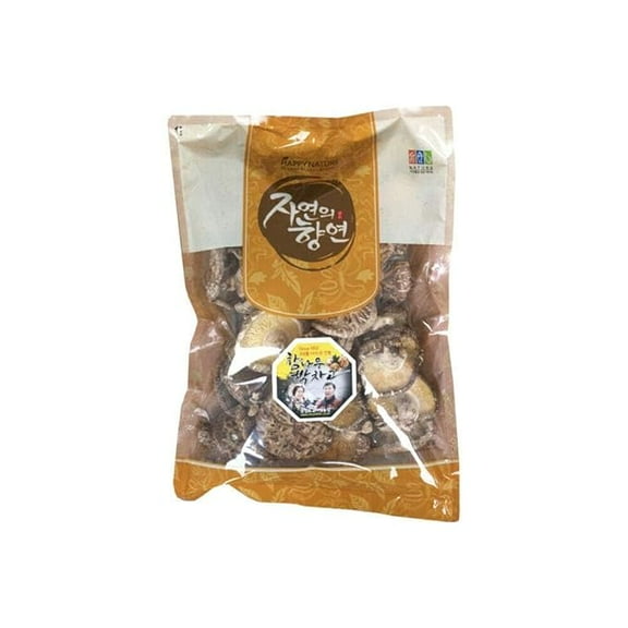South Korean Oak-Grown Dried Natural Shiitake Mushrooms, Whole Size 200g (7.05 oz)