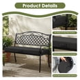 thumbnail image 5 of Millsilo 42" x 18" x 3" Outdoor Bench Cushion with Removable Cover, Water-Repellent UV Fade-Resistant Patio Cushion, High-Density Foam, Non-Slip Ties, Black, 5 of 6