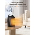 thumbnail image 5 of Portable Electric Space Heater with Thermostat, 1500W/750W Safe and Quiet Ceramic Heater Fan, Heat Up 200 Square Feet for Office Room Desk Indoor Use, 5 of 7