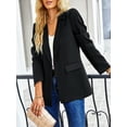 thumbnail image 6 of Yidarton Casual Suits Autumn and Winter All-Match Coat Women's Fitted Jacket Black XL Size, 6 of 7