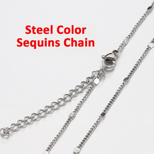 5 Pcs Chaîne de Perles en Acier Inoxydable pour Fabrication de Bijoux DIY