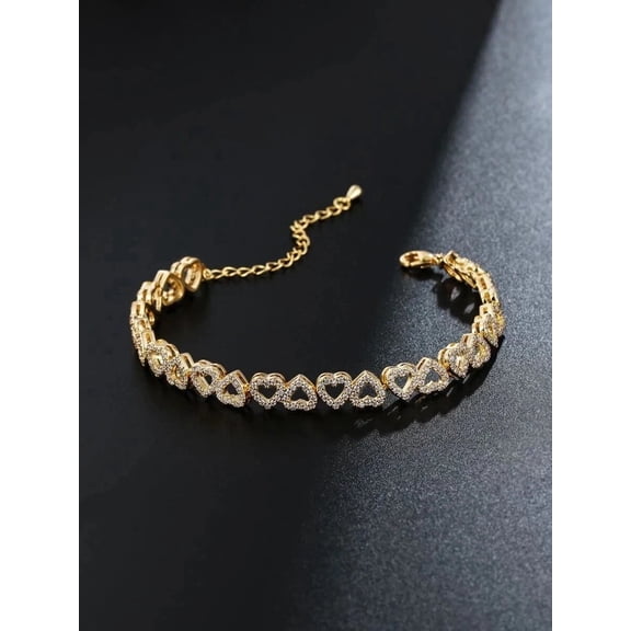 6Ct Round Cut Lab Created Diamond Women's Tennis Bracelet 14K Yellow Gold Plated 7 In