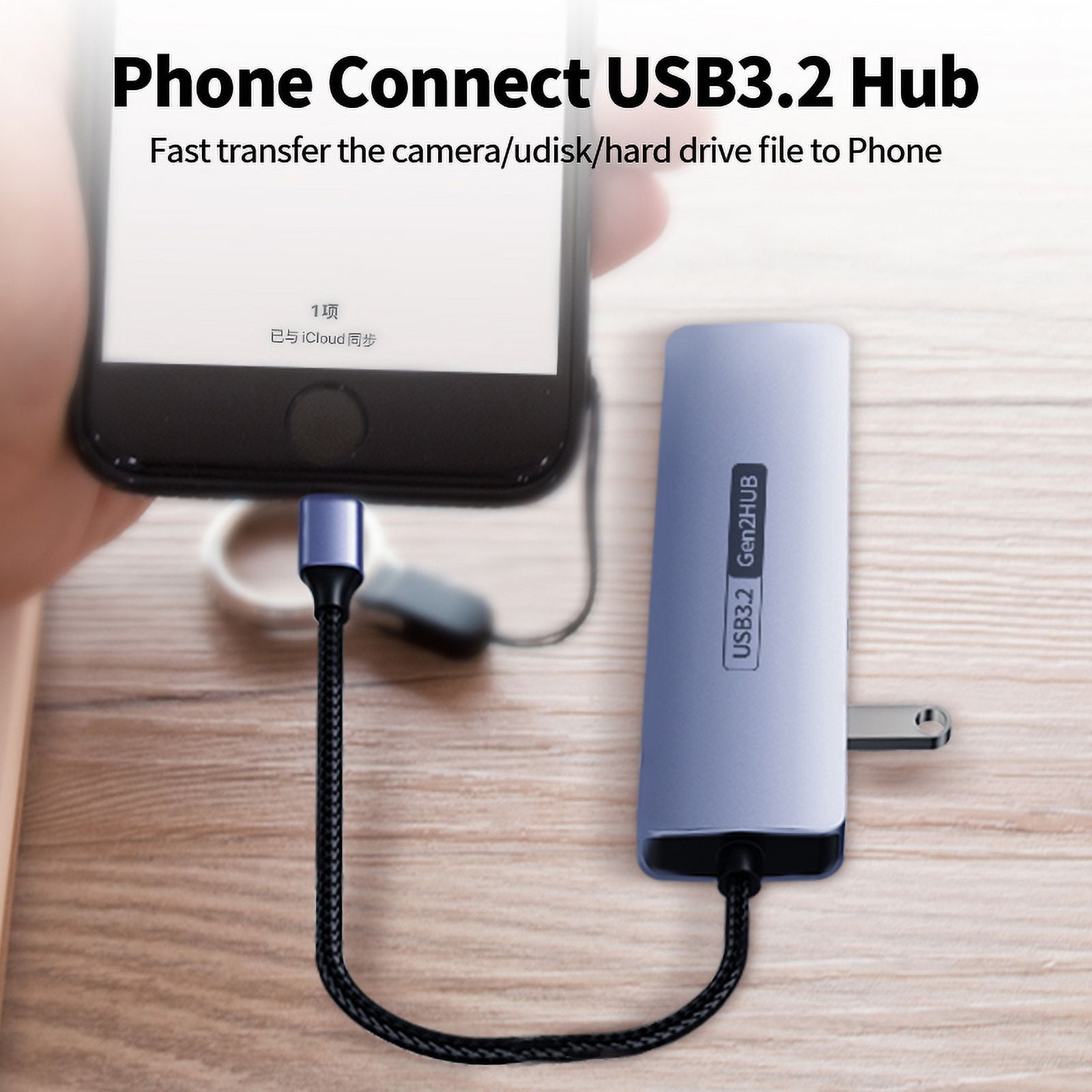 DOONJIEY USB C 3.2 Hub 10Gbps 4 Port Type C 3.2 Gen 2 Data Ports Docking Station Adapter Splitter for MacBook Air/Pro iPhone 15