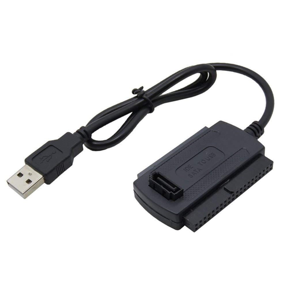 USB 2.0 to SATA + IDE (2.5 / 3.5 / 5.25") Cable Adapter,Black