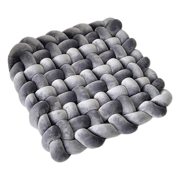 Cojín hecho a mano para asiento, cojín multifuncional para sofá, cojín para asiento de oficina, cojín cuadrado para el suelo para dormitorio y Patio Gris oscuro