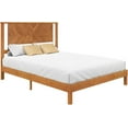 thumbnail image 6 of LUXOAK Solid Wood Queen Size Bed Frame with Easy Assembly & Storage Space, Light Brown, 6 of 8