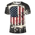 thumbnail image 5 of LYXSSBYX 4th of July Shirts for Men Big and Tall Summer Fashion Casual Men's Round Neck Printed T-Shirt Top, 5 of 5