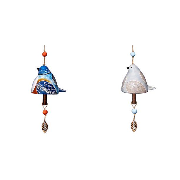Carillón Viento Pájaro Artesanía Resina Carillón Viento Del para Patio (azul)
