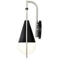 thumbnail image 6 of 60/7911 Nuvo Lighting Admiral - 1 Light Wall Sconce In Contemporary Style-15.38 Inches Tall and 6.5 Inches Wide-Matte Black/Brushed Nickel Finish, 6 of 20