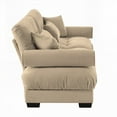 thumbnail image 6 of Modern Two-seater Sofa with Velvet Fabric and Bolstered Armrests (220×80×75cm) for Various Spaces, 6 of 14