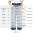 thumbnail image 3 of Spazoro Girls Denim Pants with Pockets, Loose Fit Heart Print Elastic Waist Straight Leg Pull On Sparkling Accents Casual Trousers for Daily Wear Blue Size 2-3T, 3 of 9