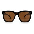 thumbnail image 3 of Polarized Fit Over Retro Rectangle Horn Rim Inset Lens Plastic Sunglasses Tortoise - Brown, 3 of 6