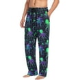 thumbnail image 5 of GZHJMY Neon Green Octopuses Men's Pajama Pants, Loose Lightweight PJs Lounge Sleep Bottoms with Pockets Drawstring, Pajama Bottoms for Home and Rest, Small, 5 of 7