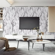 Caltero Marble Wallpaper Peel and Stick Wallpaper Black White Marble Contact Paper,24x 78.7