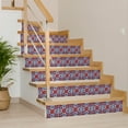 thumbnail image 5 of Mi Alma Peel & Stick Tiles - Red Blue Mexican Floral Vinyl Backsplash 12x12, 5 of 13