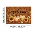 thumbnail image 6 of syligr Pumpkin Maple Leave Fall Rugs for Outdoor Front Door, Halloween Doormat for Indoor Entryway Kitchen, Autumn Harvest Welcome Floor Mat for Home, Thanksgiving Non-Slip Mat, 16x24 Inch, 6 of 6