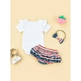 thumbnail image 3 of Hirigin My First of July Baby Girl Outfits Embroidery Pattern Romper Top Tutu Bloomers Shorts Set Independence Day Clothes, 3 of 8