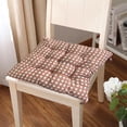 thumbnail image 2 of Square Chair Cushion Thick Seat Pad Checkered Floor Pillow Soft Support Purple White Stripe Indoor Outdoor Use,Coffee, 2 of 6