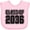 AD-Pink, variant on Inktastic Class of 2036 in Black Outlined Text Boys or Girls Baby Bib