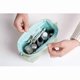 thumbnail image 4 of Small (dark blue) foldable toiletry bag, cosmetic bag, cosmetic bag with Japanese floral pattern, 4 of 5