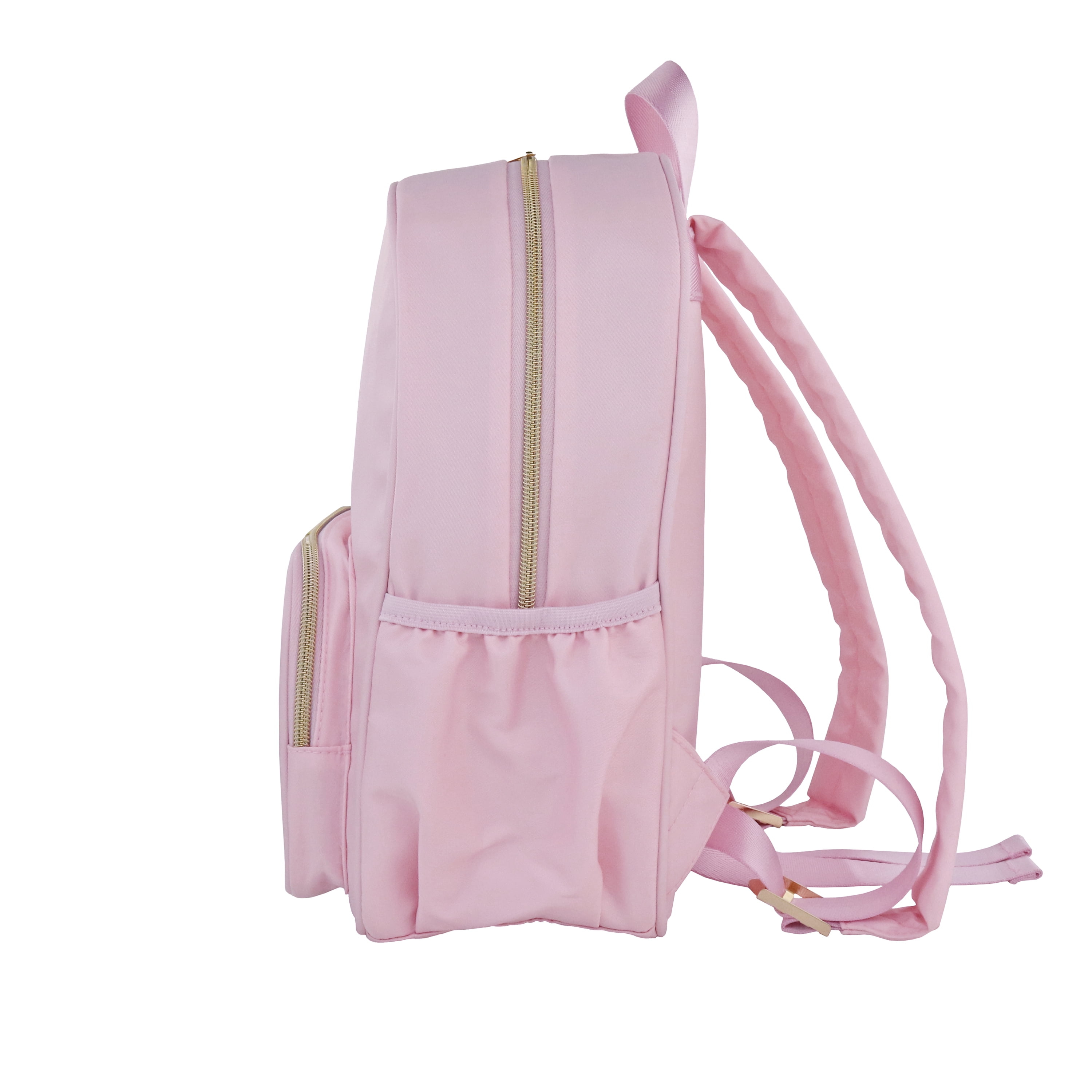 Hello Hobby Nylon Backpack, Customizable Travel Book Bag for Crafts, School, and Everyday Use, Pink