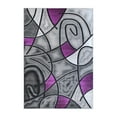thumbnail image 2 of Emma + Oliver 4x6 Contemporary Abstract Geometric Olefin Accent Rug in Gradient Shades of Gray and Purple with Natural Jute Backing, 2 of 7
