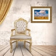 thumbnail image 3 of Jaynes Gallery 18x13 Gold Ornate Wood Framed with Double Matting Museum Art Print Titled - Canada-Saskatchewan-Shellbrook Bale rolls and cumulus clouds on farmland, 3 of 4