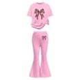 thumbnail image 3 of MUXiin Kids Valentines Stylish Girls Casual Outfit Flared Pants And Top Comfy Toddler To Kid Youth Fashion Valentine Gifts for Kids, 3 of 5