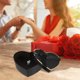 thumbnail image 2 of 1 juego de cajas con forma de corazón para San Valentín, cajas de cartón para galletas, flores, envoltorios para bodas, cumpleaños, regalos, embalaje negro., 2 of 6