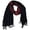 Black And Red, variant on Women's Peace and Love Mantra Printed Fashion Scarf