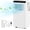 Black, variant on QinaQin 8000 BTU Portable Air Conditioner – 3-in-1 Ultra Quiet AC,Dehumidifier & Fan – 24H Timer,Sleep Mode,Remote,Easy Install Window Kit,Black